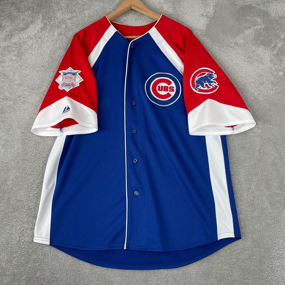 Chicago Cubs Alfonso Soriano Jersey Mens Large Blue 12 Majestic MLB Baseball Y2K